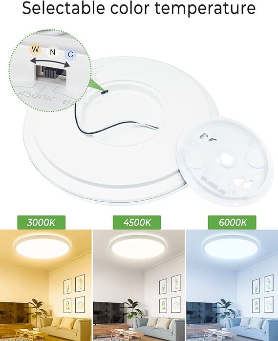 12'' Flush Mount Ceiling light - 5CCT