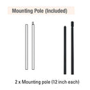 Naturaled LED-FX4PCL18-33-930-BK 18W Black LED Rod Pendant