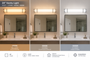 24" LED Vanity Light - 3CCT- 28W- Nickel